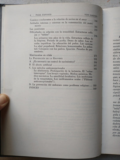 Libro usado en venta: Para esposos de Federico E. Baron Von Gagern; editorial Guadalupe impreso en 1970 realizamos envios a todo el mundo.4
