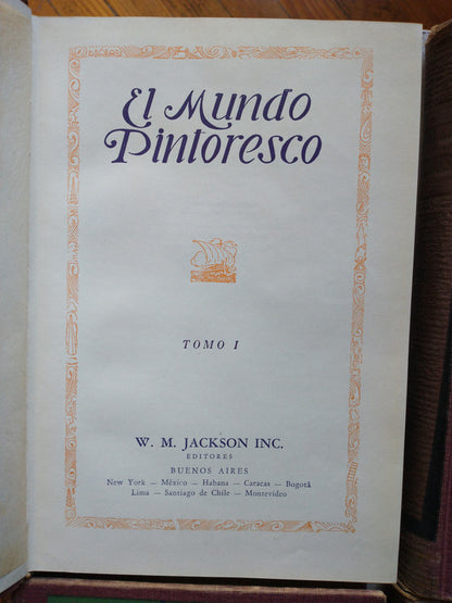Libro usado en venta: El mundo pintoresco (9 Tomos); editorial W. M. Jackson impreso en 1952 realizamos envios a todo el mundo.3