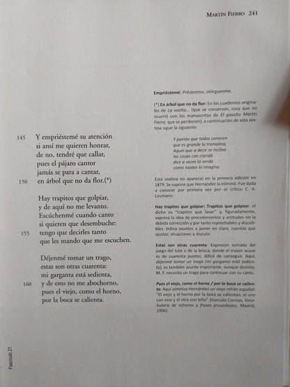 Libro usado en venta: Martin Fierro de Jose Hernandez; editorial La Nacion impreso en 2015 realizamos envios a todo el mundo.3
