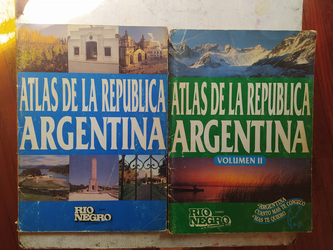 Libro usado en venta: Atlas de la Repubica Argentina (2 Volumenes); editorial Diario Rio Negro realizamos envios a todo el mundo.1