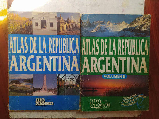 Libro usado en venta: Atlas de la Repubica Argentina (2 Volumenes); editorial Diario Rio Negro realizamos envios a todo el mundo.1
