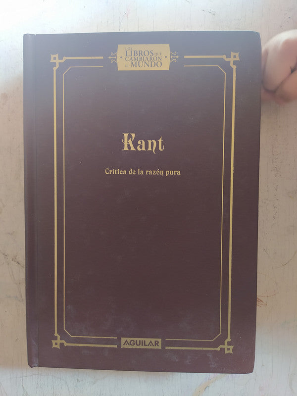 Libro usado en venta: Critica de la razon pura de Immanuel Kant; editorial Aguilar impreso en 2010 realizamos envios a todo el mundo.3