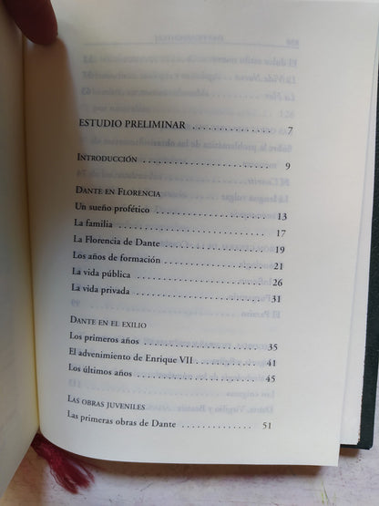 Libro usado en venta: Obras completas (2 Tomos) de Dante Alighieri; editorial Aguilar impreso en 2004 realizamos envios a todo el mundo.4