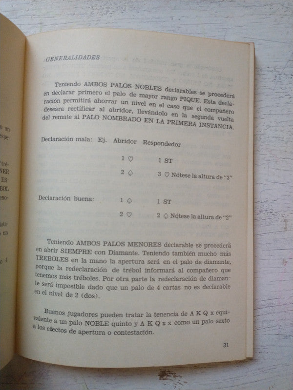 Libro usado en venta: Bridge Moderno: Metodo facil para su aprendizaje y perfeccionamiento de Prof. Ivo Korician; Distribuidora Ibana impreso en 19701.3
