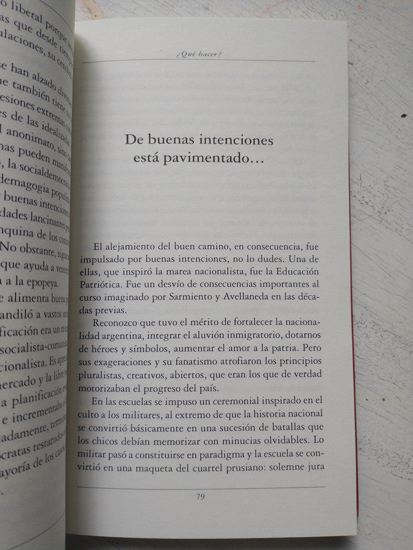 Libro usado en venta: ?Qu? hacer? Bases para el renacimiento argentino de Marcos Aguinis; editorial Planeta impreso en 2005 envios a todo el mundo.3