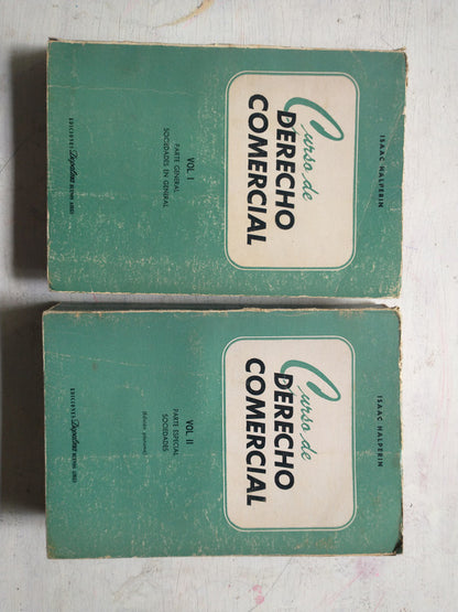 Libro usado en venta: Curso de Derecho comercial (2 tomos) de Isaac Halperin; editorial Depalma impreso en 1978 realizamos envios a todo el mundo.1