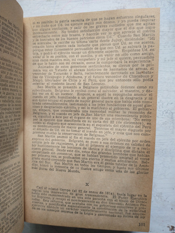 Libro usado en venta: Historia de San Martin y de la emancipacion sudamericana de Bartolome Mitre; editorial Anaconda impreso en 1950.3