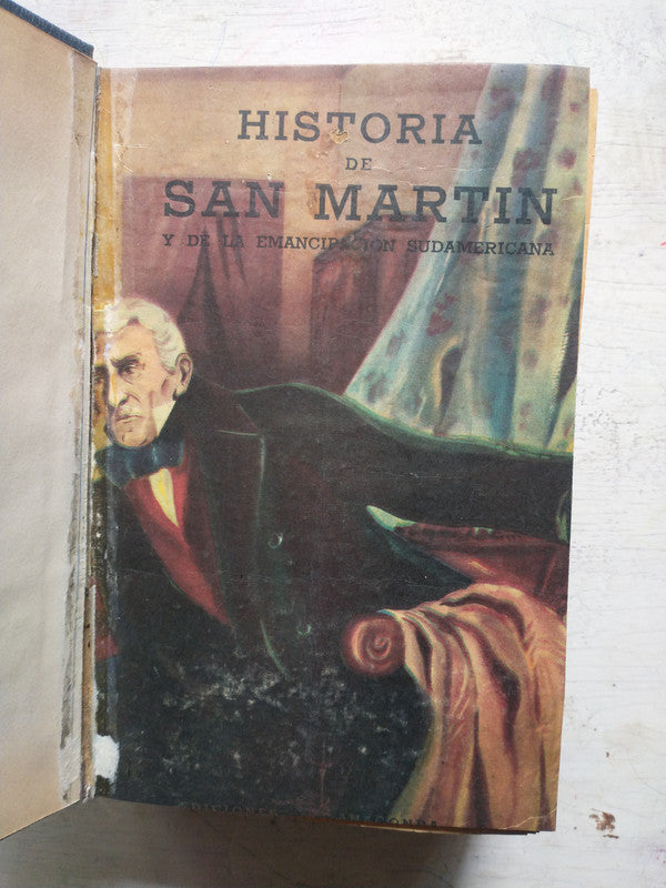 Libro usado en venta: Historia de San Martin y de la emancipacion sudamericana de Bartolome Mitre; editorial Anaconda impreso en 1950.4