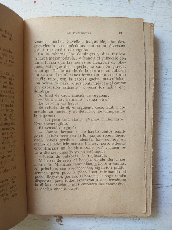 Libro usado en venta: Mis confesiones de Maximo Gorki; editorial Maucci realizamos envios a todo el mundo.3