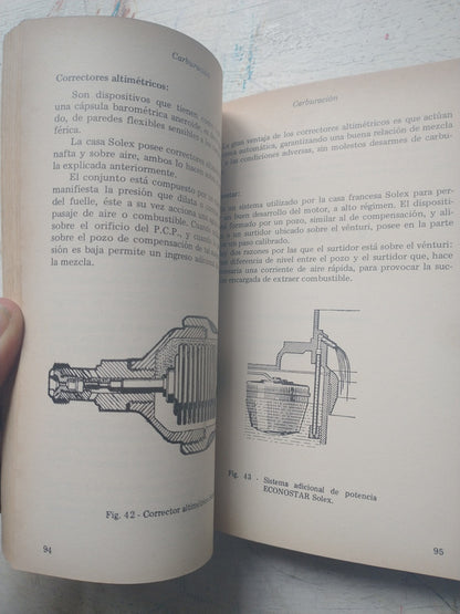 Libro usado en venta: Carburacion de Juan Carlos Ortiz; editorial Godward impreso en 1981 realizamos envios a todo el mundo.3