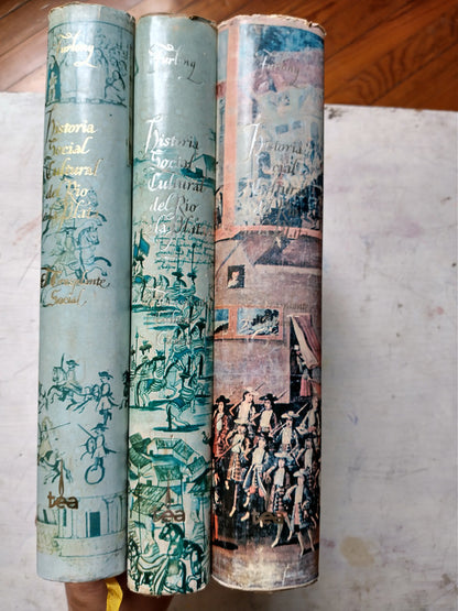 Libro usado en venta: Historia social y cultural del Rio de la Plata (1536-1810) - 3 tomos de Guillermo Furlong S.J.; editorial TEA impreso en 1969.5