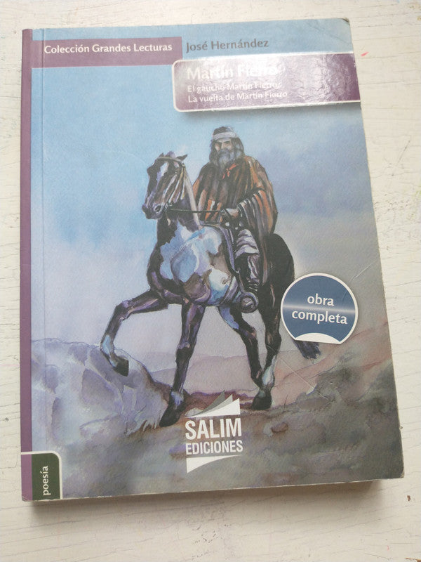 Libro usado en venta: El gaucho Martin fierro - La vuelta de Martin Fierro de Jose Hernandez; editorial Salim impreso en 2014 envios a todo el mundo.1