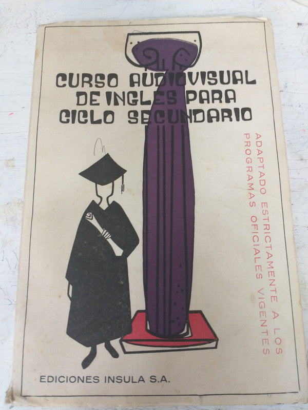 Libro usado en venta: Curso audiovisual de ingles para ciclo secundario; editorial Insula impreso en 1964 realizamos envios a todo el mundo.1