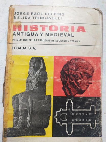 Libro usado en venta: Historia antigua y medieval - 1? A?o de Jorge R. Delfino - Nelida Trincavelli; editorial Losada impreso en 1971.1