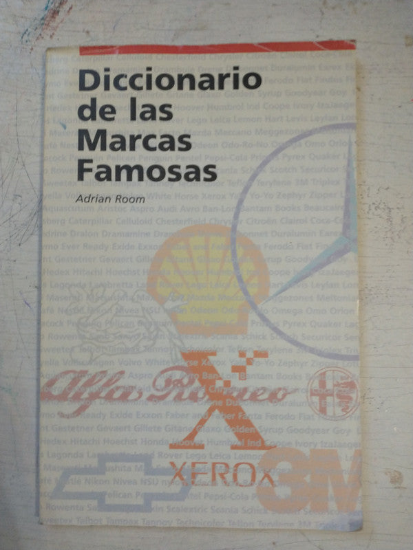 Libro usado en venta: Diccionario de las marcas famosas de Adrian Room; editorial Coyuntura impreso en 1997 realizamos envios a todo el mundo.1