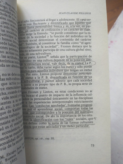 Libro usado en venta: La personalidad de Jean Claude Filloux; editorial Eudeba impreso en 1996 realizamos envios a todo el mundo.2