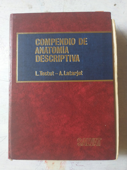 Libro usado en venta: Compendio de anatomia descriptiva de L. Testut - A. Latarjet; editorial Salvat realizamos envios a todo el mundo.1