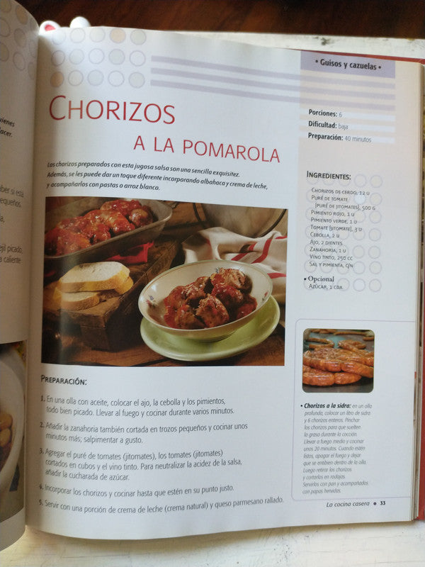 Libro usado en venta: La cocina casera - Tradicional y sabrosa; editorial Arquetipo impreso en 2016 realizamos envios a todo el mundo.2