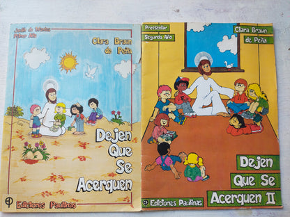 Libro usado en venta: Dejen que se acerquen (Vol. 1 y 2) de Clara Braun de Peña; editorial Paulinas impreso en 1984 realizamos envios a todo el mundo.1