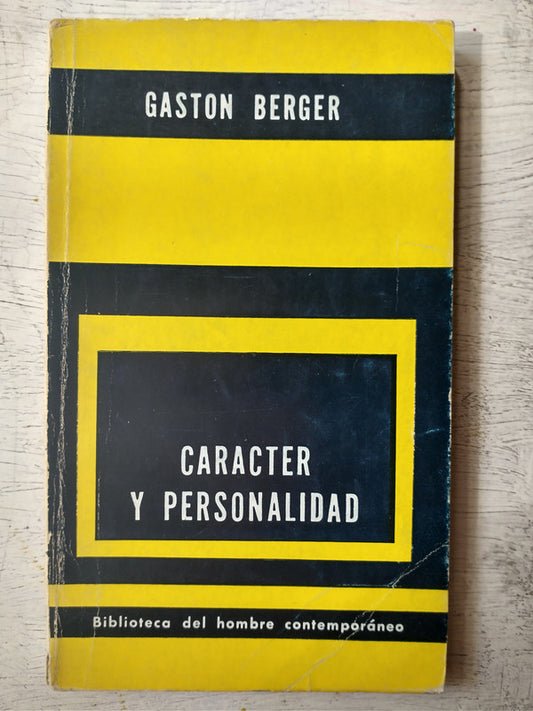 Libro usado en venta: Caracter y personalidad de Gaston Berger; editorial Paidos impreso en 1961 realizamos envios a todo el mundo.1