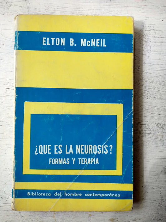 Libro usado en venta: ?Qu? es la neurosis? Formas y terapias de Elton B. McNeil; editorial Paidos impreso en 1976 realizamos envios a todo el mundo.1