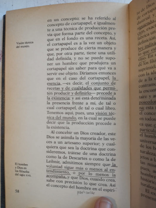 Libro usado en venta: El existencialismo es un humanismo de Jean - Paul Sartre; editorial Hyspamerica impreso en 1984 envios a todo el mundo.2