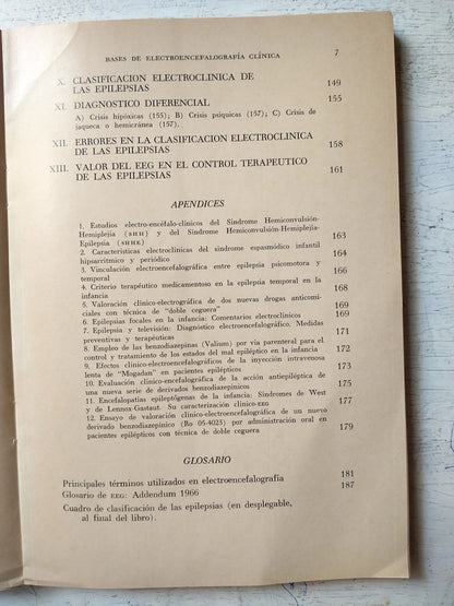 Libro usado en venta: Bases de electroencefalografia clinica de Marcos Turner; editorial Paidos impreso en 1971 realizamos envios a todo el mundo.3