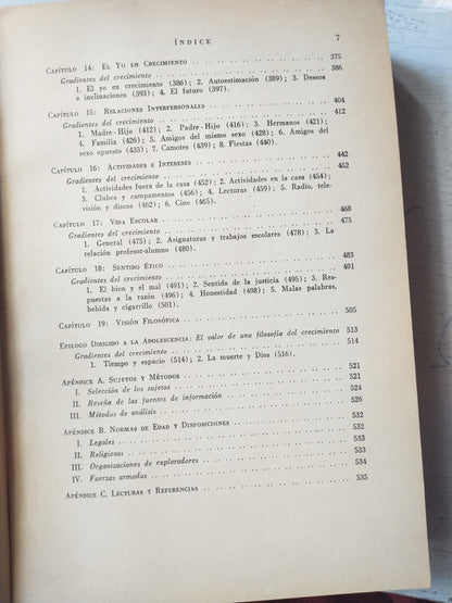 Libro usado en venta: El adolescente de 10 a 16 a?os de Arnold Gesell - F. Ilg - L. Ames; editorial Paidos impreso en 1971 envios a todo el mundo.3