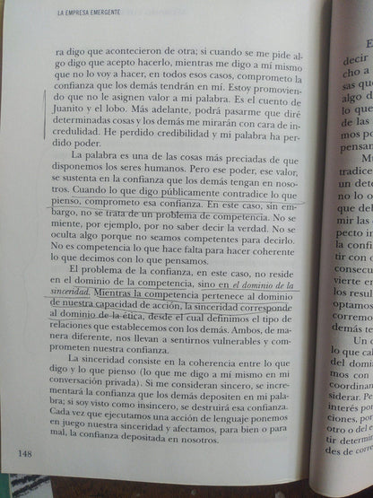 Libro usado en venta: La empresa emergente de Rafael Echeverria; editorial Granica impreso en 2000 realizamos envios a todo el mundo.3