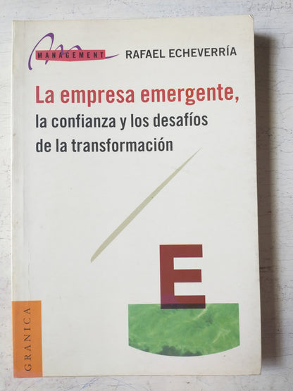 Libro usado en venta: La empresa emergente de Rafael Echeverria; editorial Granica impreso en 2000 realizamos envios a todo el mundo.1