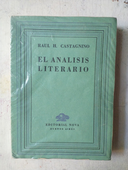 Libro usado en venta: El analisis literario de Raul H. Castagnino; editorial Nova realizamos envios a todo el mundo.1