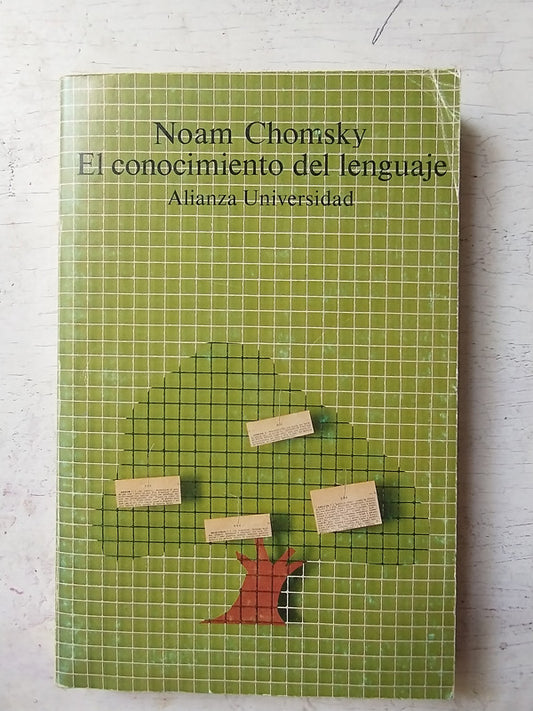 Libro usado en venta: El conocimiento del lenguaje de Noam Chomsky; editorial Alianza impreso en 1989 realizamos envios a todo el mundo.1