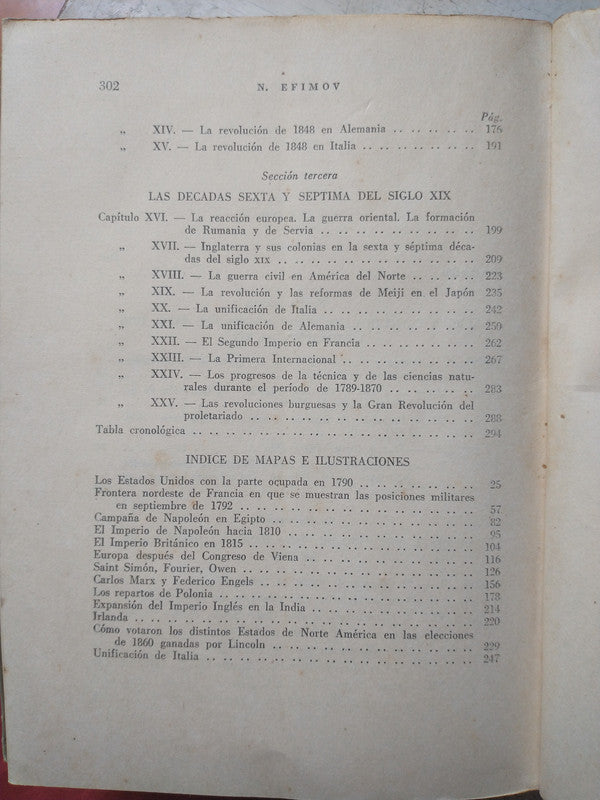 Libro usado en venta: Historia de los tiempos modernos de N. Efimov; editorial Futuro impreso en 1958 realizamos envios a todo el mundo.2