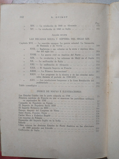 Libro usado en venta: Historia de los tiempos modernos de N. Efimov; editorial Futuro impreso en 1958 realizamos envios a todo el mundo.2