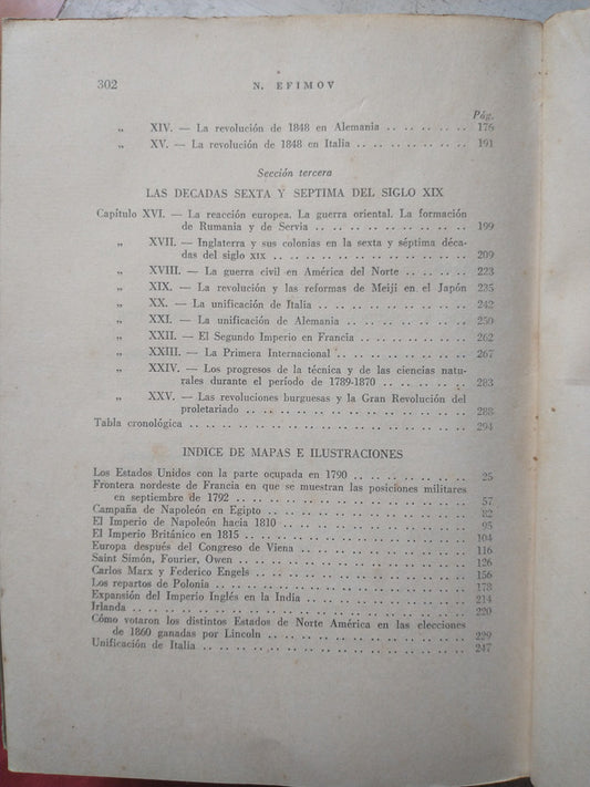 Libro usado en venta: Historia de los tiempos modernos de N. Efimov; editorial Futuro impreso en 1958 realizamos envios a todo el mundo.2