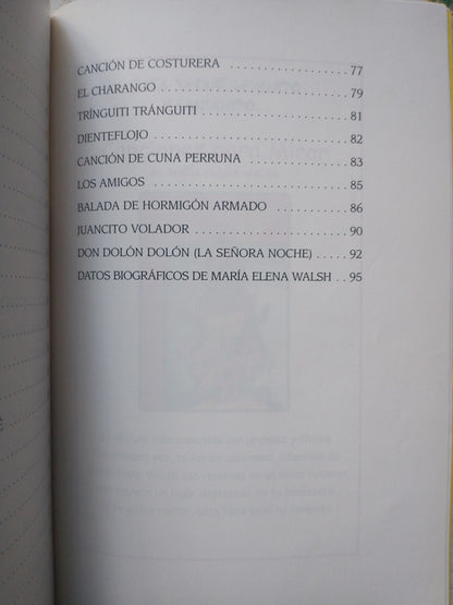 Libro usado en venta: Tutu Maramba de Maria Elena Walsh; editorial Alfaguara impreso en 2001 realizamos envios a todo el mundo.5