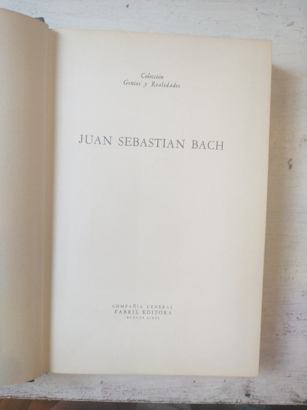 Libro usado en venta: Juan Sebastian Bach de Genios y Realidades; editorial Fabril impreso en 1964 realizamos envios a todo el mundo.1