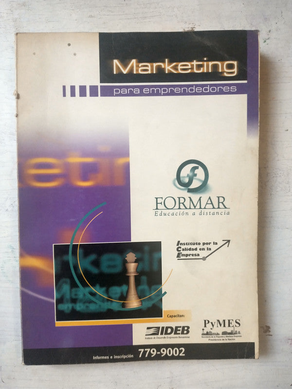 Libro usado en venta: Marketing para emprendedores; editorial Formar impreso en 1998 realizamos envios a todo el mundo.1