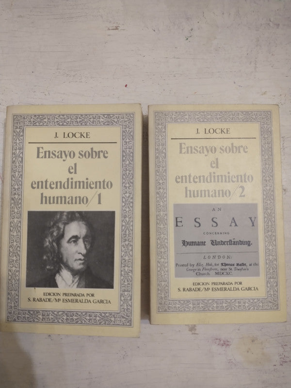 Libro usado en venta: Ensayo sobre el entendimiento humano - 2 Volumenes de J. Locke; editorial Editora Nacional impreso en 1980.1