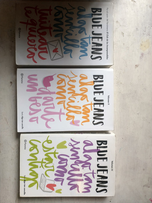 Libro usado en venta: Trilogia - Algo tan sencillo como de Blue Jeans; editorial Planeta impreso en 2015 realizamos envios a todo el mundo.1