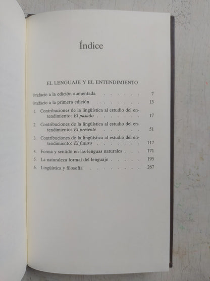 Libro usado en venta: El lenguaje y el entendimiento de Noam Chomsky; editorial Planeta - Agostini impreso en 1992 realizamos envios a todo el mundo.4