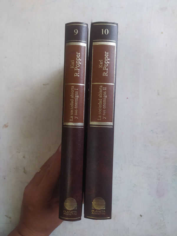 Libro usado en venta: La sociedad abierta y sus enemigos (2 Tomos) de Karl R. Popper; editorial Planeta - Agostini impreso en 1992.3