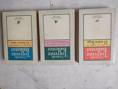 Libro usado en venta: Los gozos y las sombras - 3 Vol. de Gonzalo Torrente Ballester; editorial Bruguera impreso en 1981 envios a todo el mundo.1
