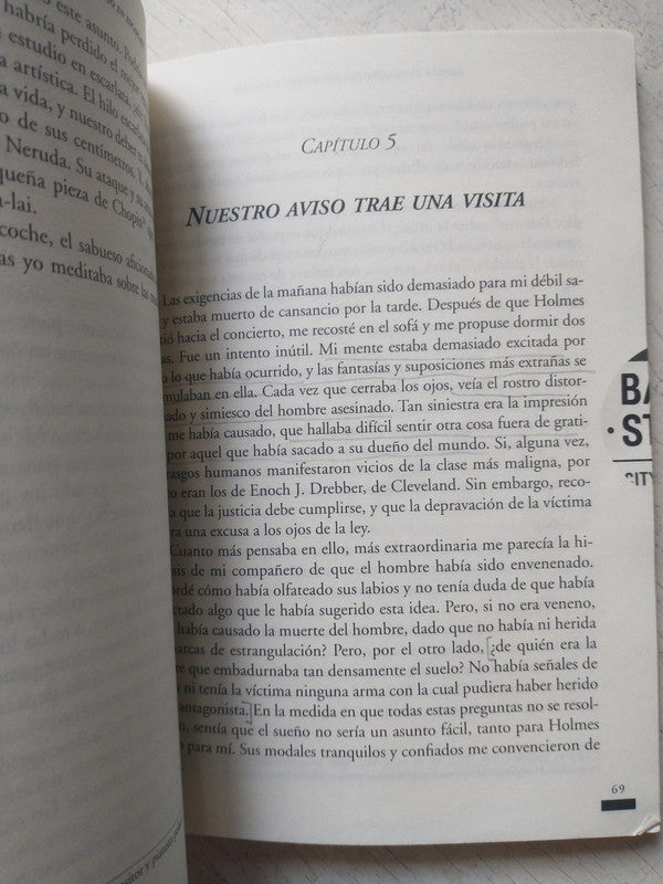 Libro usado en venta: Estudio en Escarlata de Arthur Conan Doyle; editorial Cantaro impreso en 2011 realizamos envios a todo el mundo.2