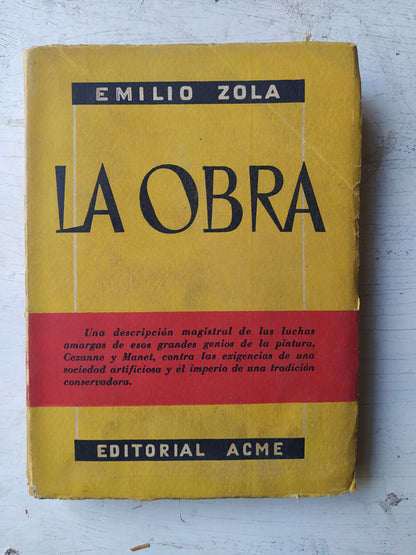 Libro usado en venta: La obra de Emilio Zola; editorial Acme impreso en 1955 realizamos envios a todo el mundo.1