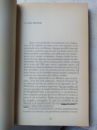 Libro usado en venta: La metamorfosis argentina de Enrique Valiente Noailles; editorial Perfil impreso en 1998 realizamos envios a todo el mundo.3