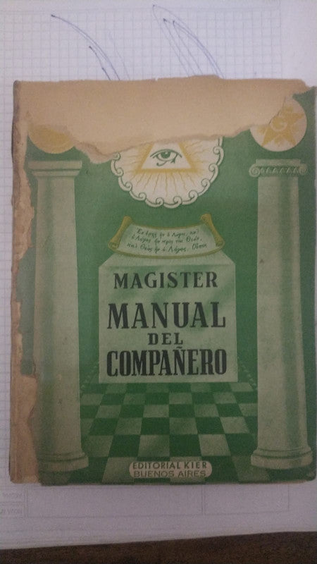 Libro usado en venta: Manual del compa?ero de Magister; editorial Kier impreso en 1946 realizamos envios a todo el mundo.1