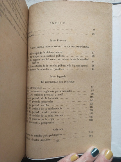 Libro usado en venta: Higiene mental de Paul V. Lemkau; editorial Fondo de Cultura Economica impreso en 1958 realizamos envios a todo el mundo.2