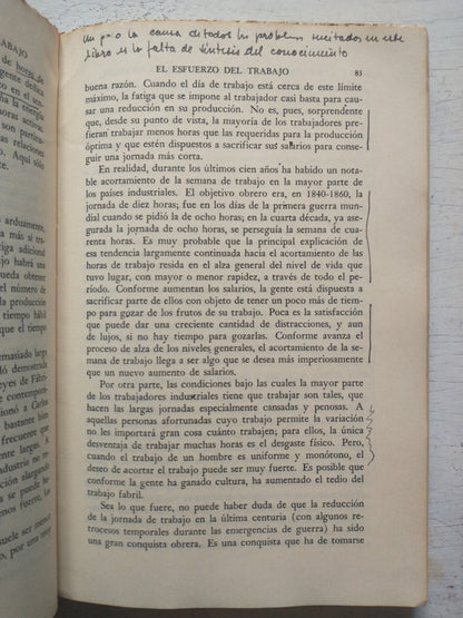 Libro usado en venta: Estructura de la economica de J. R. Hicks - A. G. Hart; editorial Fondo de Cultura Economica impreso en 1965.3
