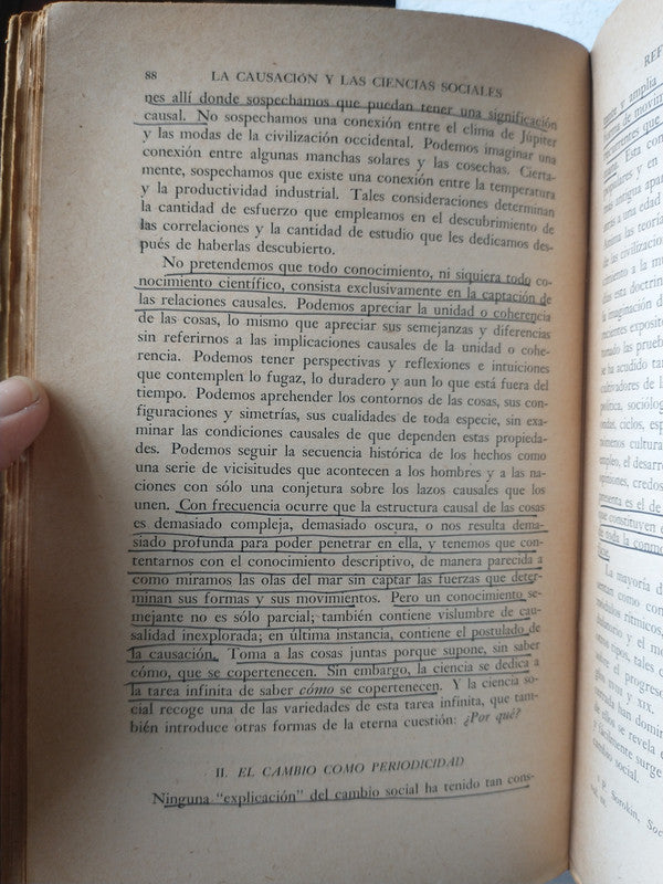Libro usado en venta: El conocimiento de lo social y otros ensayos de Jose Enrique Miguens; editorial Perrot impreso en 1953 envios a todo el mundo.2
